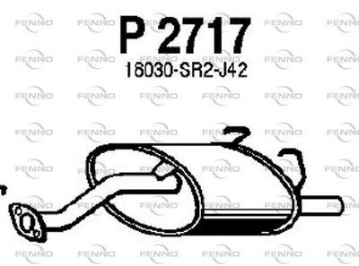 Глушитель выхлопных газов конечный FENNO P2717 для HONDA CRX