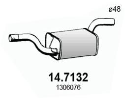 Глушитель выхлопных газов конечный ASSO 14.7132 для FORD C-MAX