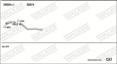 Изпускателна система WALKER ADK026547A