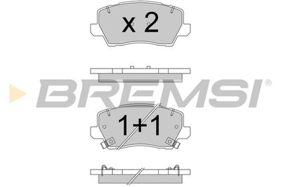 BREMSI BP3787 Гальмівні колодки 