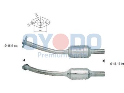 Катализатор Oyodo 10N0056-OYO для OPEL CORSA