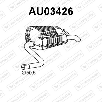 VENEPORTE AU03426 Глушитель выхлопных газов  для AUDI A6 (Ауди А6)