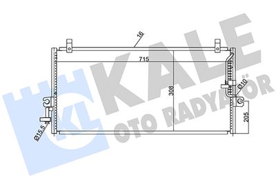 KALE-OTO-RADYATÖR 388500 Радіатор кондиціонера для NISSAN (Ниссан)