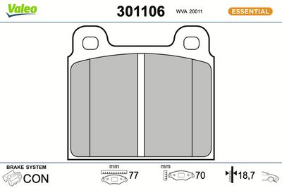 SET PLACUTE FRANA FRANA DISC VALEO 301106