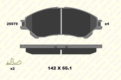 Комплект тормозных колодок, дисковый тормоз KALE 25979 168 14 для SUZUKI SX4