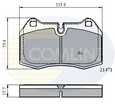 Комплект тормозных колодок, дисковый тормоз COMLINE CBP01097 для FERRARI 550