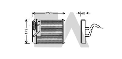 EACLIMA 45C28007 Радиатор печки  для HYUNDAI TRAJET (Хендай Тражет)