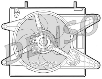 DENSO DER09008 Вентилятор системы охлаждения двигателя  для FIAT MAREA (Фиат Мареа)