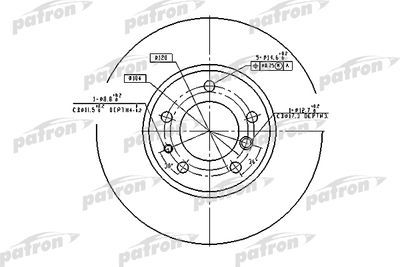 PATRON PBD2556 Тормозные диски  для BMW 5 (Бмв 5)