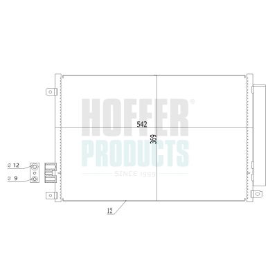 Kondenzátor, klimatizace HOFFER 991004