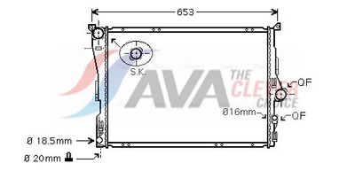 радиатор, охлаждане на двигателя AVA Clever Choice BW2343