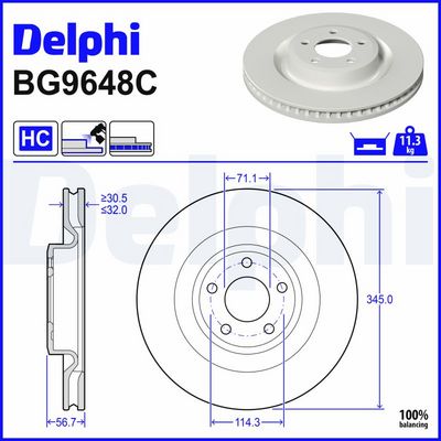 Disque de frein DELPHI
