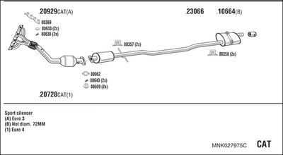 Układ wydechowy WALKER MNK027975C