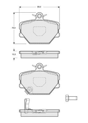 BREMSBELAGSATZ SCHEIBENBREMSE