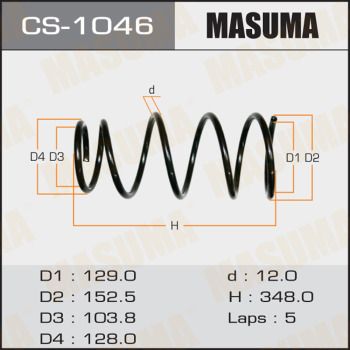 MASUMA CS-1046 Пружина подвески 