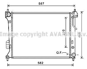 Радиатор, охлаждение двигателя AVA QUALITY COOLING HY2428 для HYUNDAI i20