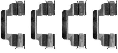 Комплектующие, колодки дискового тормоза HELLA 8DZ 355 202-701 для MERCEDES-BENZ SLK
