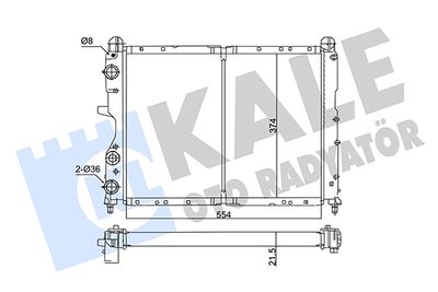 Радиатор, охлаждение двигателя KALE OTO RADYATÖR 101900 для FIAT MERENGO
