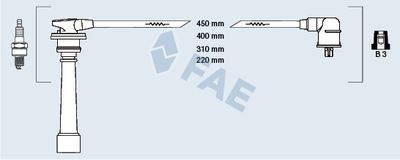Комплект проводов зажигания FAE 85394 для HYUNDAI MATRIX