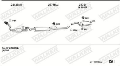Изпускателна система WALKER CIT15098A