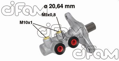 Главный тормозной цилиндр CIFAM 202-682 для FIAT PANDA