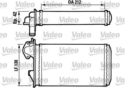 VALEO 812029 Радіатор пічки для VW (Фольксваген_)