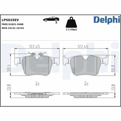 Brake Pad Set, disc brake LP5025EV