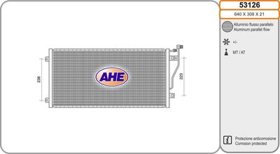 AHE 53126 Радиатор кондиционера  для FIAT CROMA (Фиат Крома)