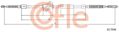 COFLE 92.10.7546 Трос ручного тормоза  для AUDI CABRIOLET (Ауди Кабриолет)