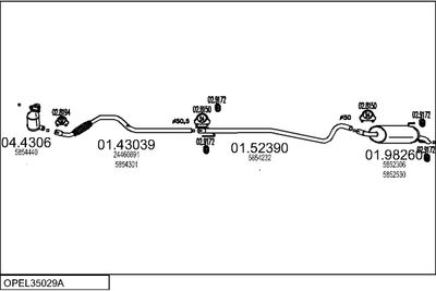 SISTEM DE ESAPAMENT MTS OPEL35029A019331