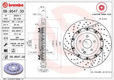 Tarcza hamulcowa AP 25528 Z
