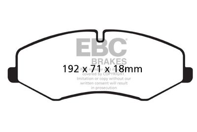 Комплект тормозных колодок, дисковый тормоз EBC Brakes DPX2060 для LAND ROVER RANGE ROVER