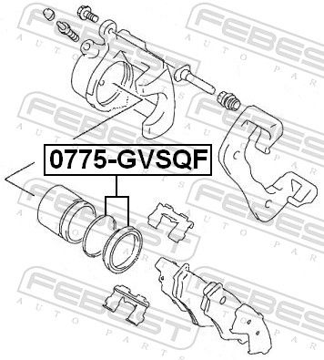 SET REPARATIE ETRIER FEBEST 0775GVSQF 1