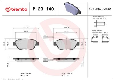 Brake Pad Set, disc brake P 23 140