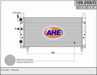 AHE 109.059/O Радіатор охолодження двигуна 
