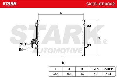 кондензатор, климатизация STARK SKCD-0110802