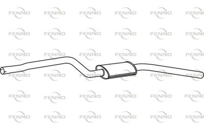 Средний глушитель выхлопных газов FENNO P14004 для BMW X1