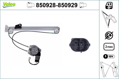 стъклоподемник VALEO 850929