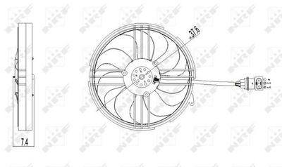 VENTILATOR RADIATOR NRF 47409 1