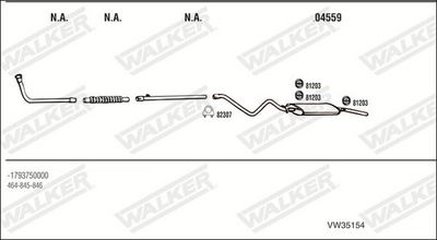 Изпускателна система WALKER VW35154