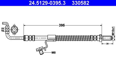 Тормозной шланг ATE 24.5129-0395.3 для FORD ORION