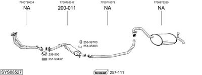 ABGASANLAGE BOSAL SYS08527