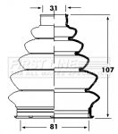 Bellow, drive shaft FIRST LINE FCB2357