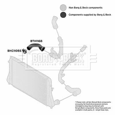 Charge Air Hose Borg & Beck BTH1168