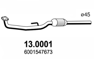 ASSO 13.0001 Каталізатор для DACIA (Дача)