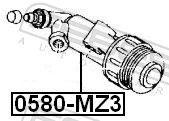 Slave Cylinder, clutch 0580-MZ3