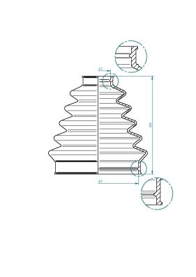 FALTENBALG ANTRIEBSWELLE LÖBRO 190965 1