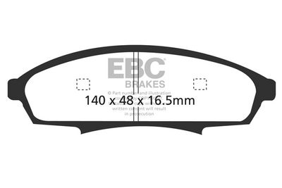 комплект спирачно феродо, дискови спирачки EBC Brakes DP21252