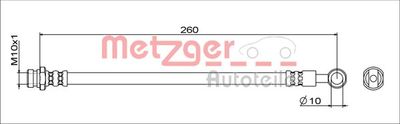 Тормозной шланг METZGER 4111743 для MITSUBISHI ECLIPSE	CROSS
