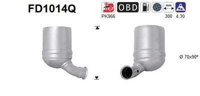 Filtr sadzy / filtr cząstek stałych, układ wydechowy AS FD1014Q